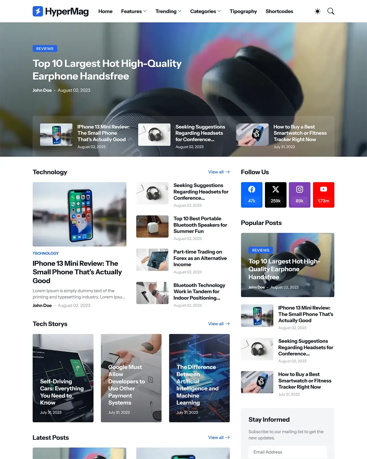 HyperMag - Responsive News & Magazine Blogger Template