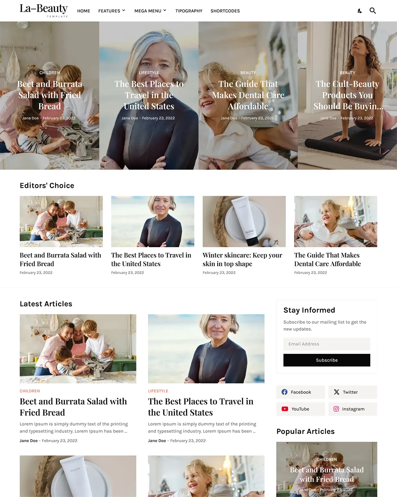 La–Beauty - Responsive Personal Blogger Template - Pro Blogger Templates