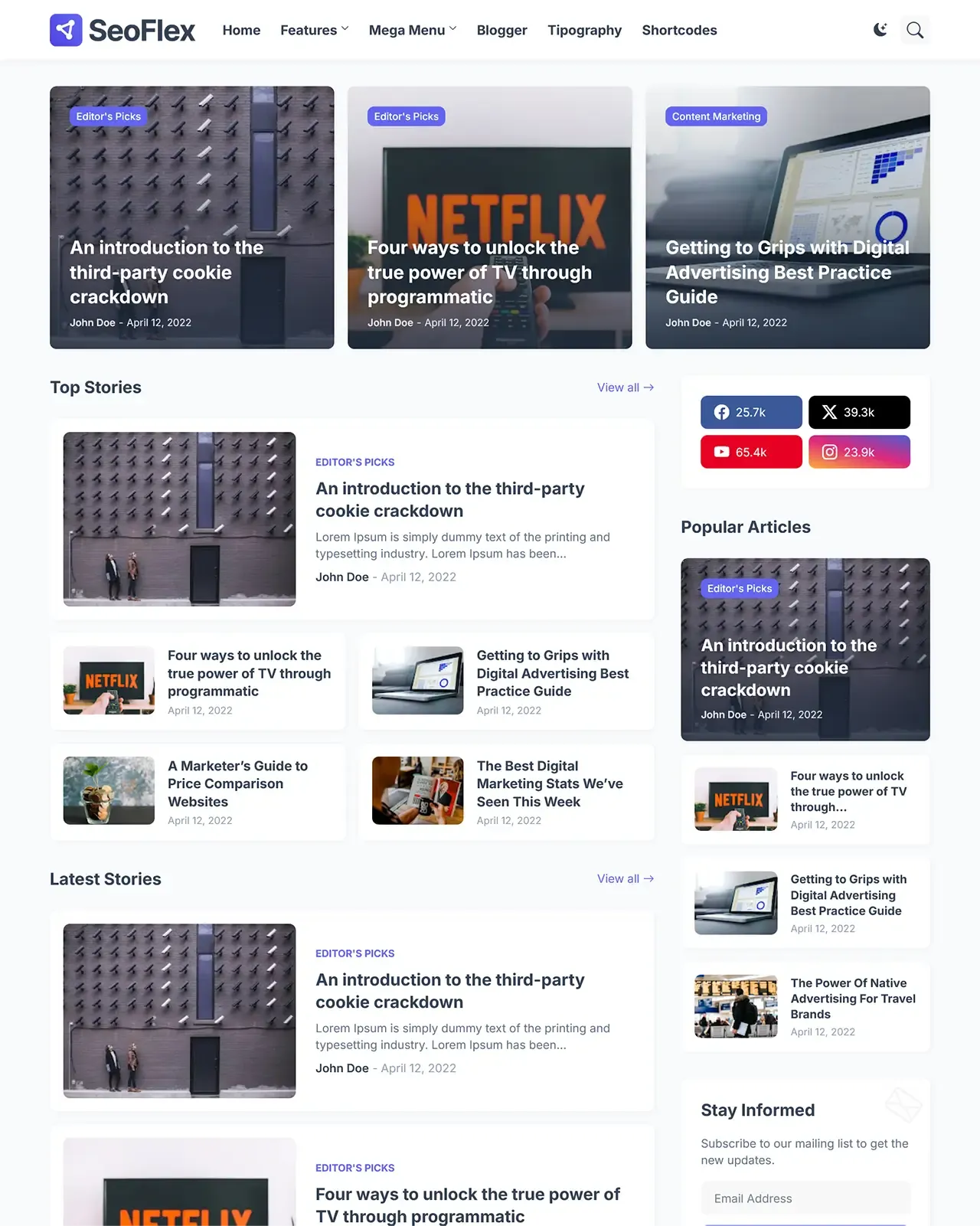 SeoFlex - Responsive Blogger Template