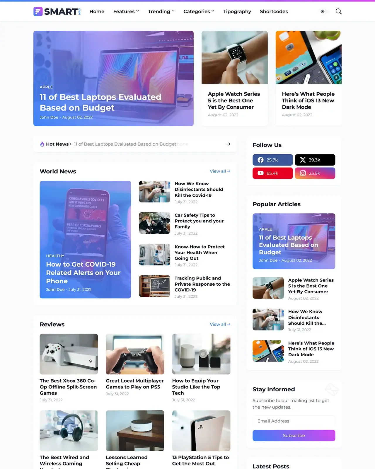 SmartMag - Responsive News & Magazine Blogger Template