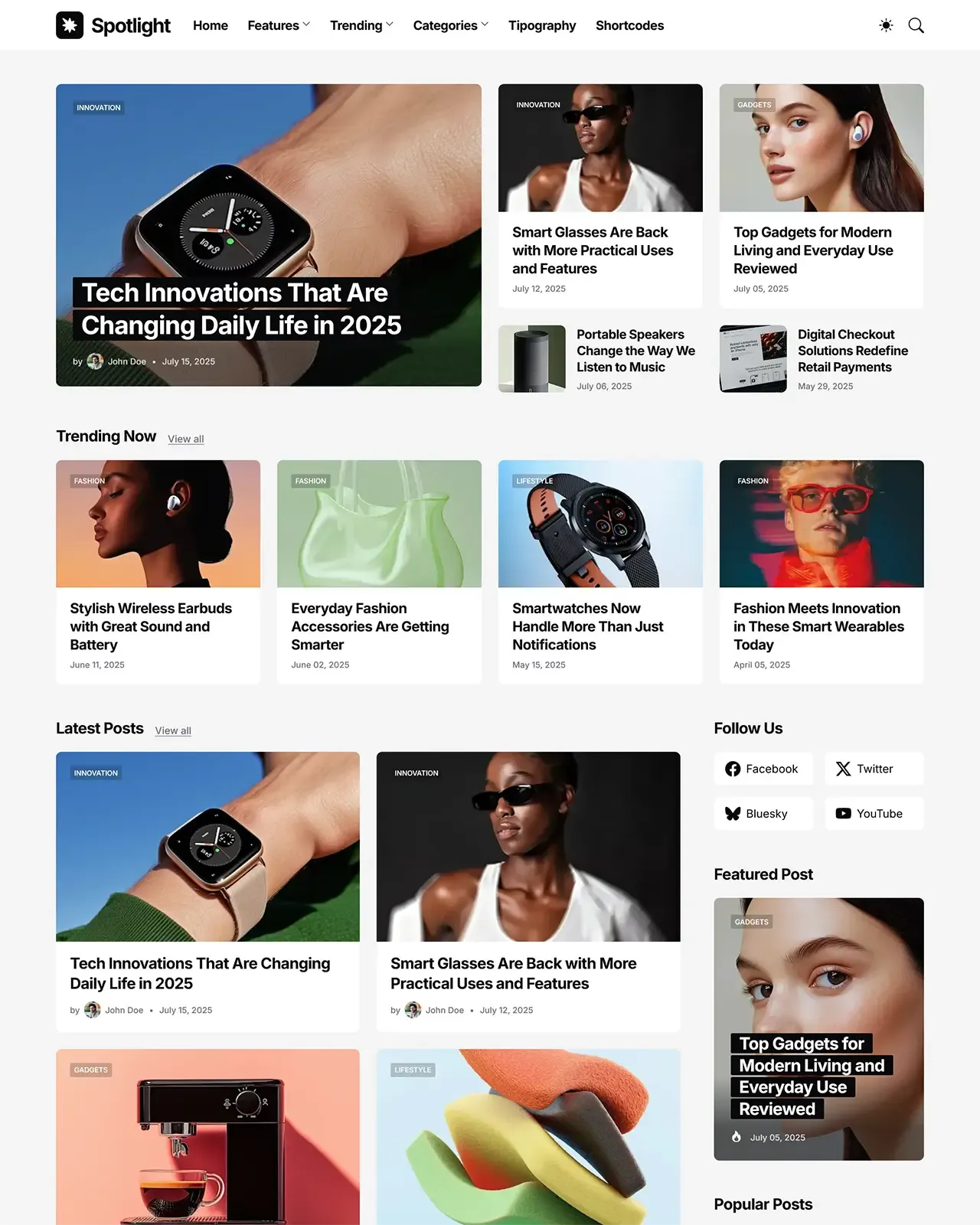 Spotlight - Responsive Blog & Magazine Blogger Template