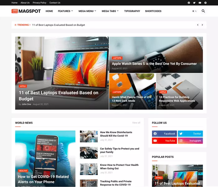 Magspot Blogger Template