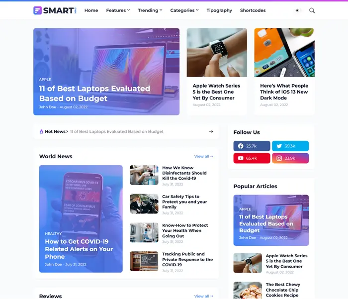 SmartMag - Responsive News & Magazine Blogger Template